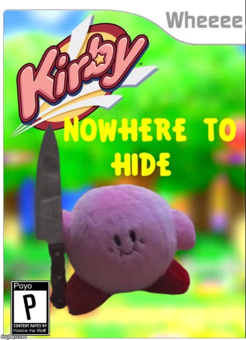 Kirbo Wheeee game | image tagged in kirby,wii | made w/ Imgflip meme maker