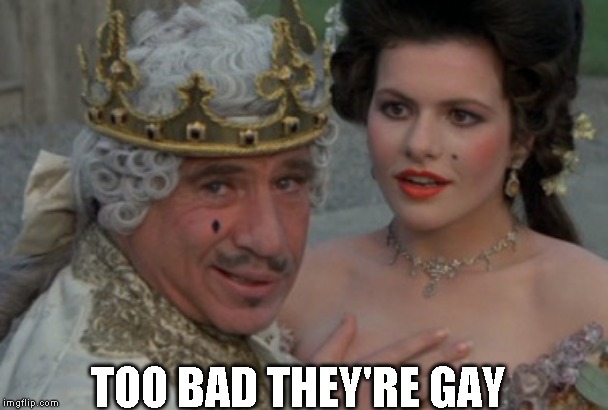 Good to be the king | TOO BAD THEY'RE GAY | image tagged in good to be the king | made w/ Imgflip meme maker