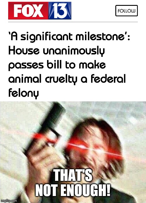 THAT'S NOT ENOUGH! | image tagged in john wick | made w/ Imgflip meme maker