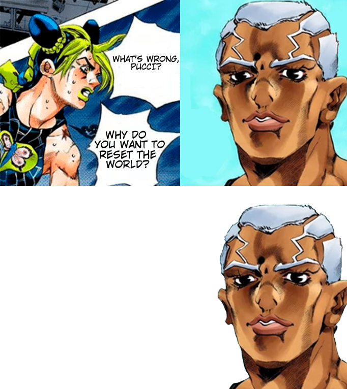 High Quality What's wrong, Pucci? Blank Meme Template