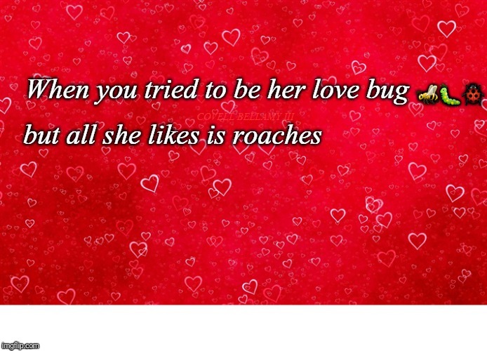 Her Love Bug But She Likes Roaches Blank Meme Template