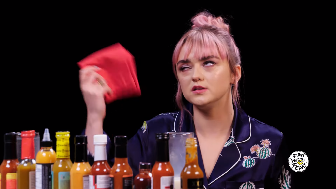 High Quality MAISIE WILLIAMS HOT ONES Blank Meme Template