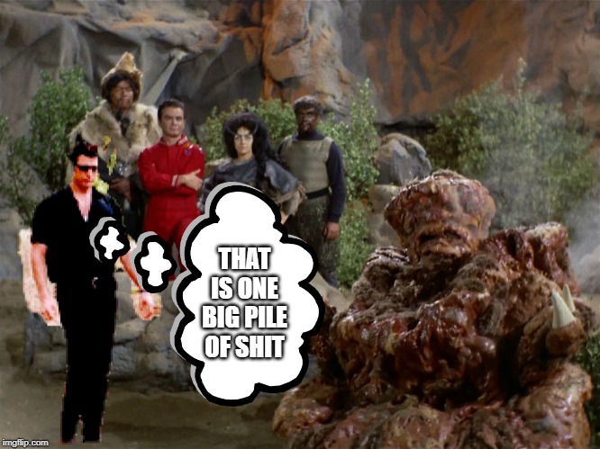 Lumpy Brown Pile | THAT IS ONE BIG PILE OF SHIT | image tagged in star trek | made w/ Imgflip meme maker