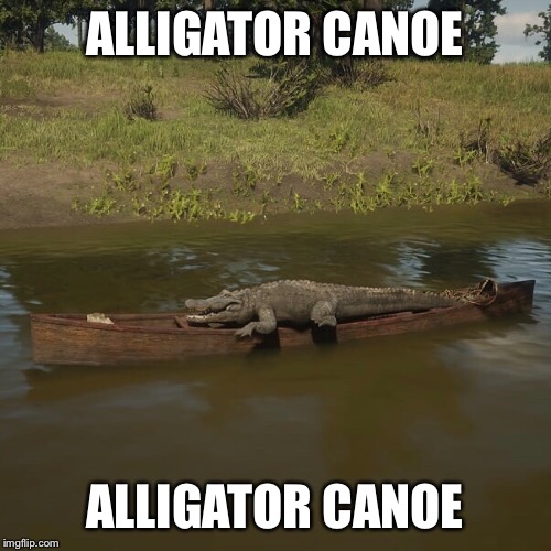 ALLIGATOR CANOE; ALLIGATOR CANOE | made w/ Imgflip meme maker