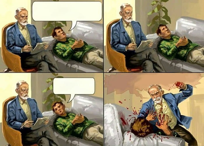 Counsellor Assaulting Patient Blank Meme Template