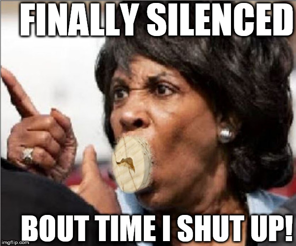 MAD MAX COMPLETELY CORKED! | FINALLY SILENCED; BOUT TIME I SHUT UP! | image tagged in mad max,maxine waters silenced,she got corked | made w/ Imgflip meme maker