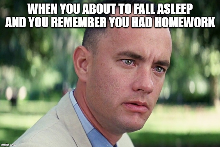 And Just Like That | WHEN YOU ABOUT TO FALL ASLEEP AND YOU REMEMBER YOU HAD HOMEWORK | image tagged in memes,and just like that | made w/ Imgflip meme maker