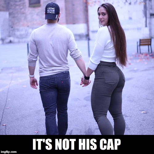 IT'S NOT HIS CAP | image tagged in funny,demotivationals,memes | made w/ Imgflip demotivational maker