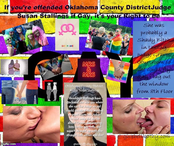 Gay Oklahoma County District Judge Susan Stallings
Susan Stallings failed to disclose she is gay when elected in 2018 | image tagged in oklahoma,supreme court,court,corruption,tyranny,judge | made w/ Imgflip meme maker
