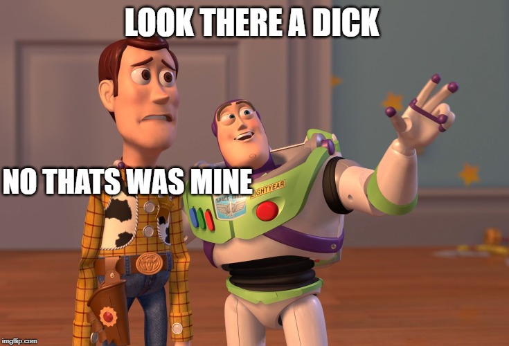 LOOK THERE A DICK NO THATS WAS MINE | image tagged in memes,x x everywhere | made w/ Imgflip meme maker