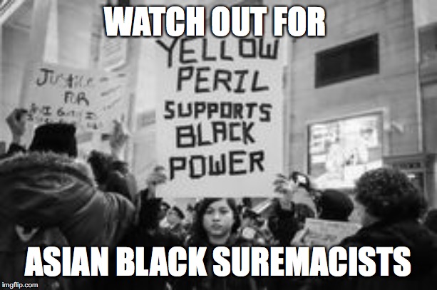 BLACK PRIVILEGE MEME- ASIANS SUPPORT BLACK SUPREMACY | WATCH OUT FOR; ASIAN BLACK SUREMACISTS | image tagged in black privilege meme- asians support black supremacy | made w/ Imgflip meme maker