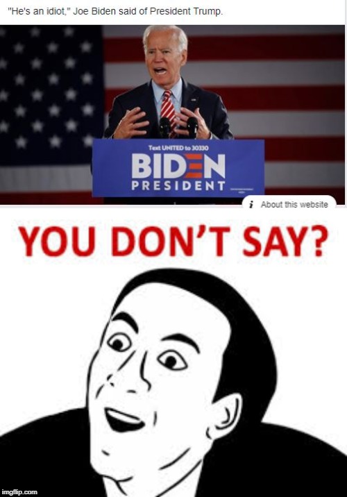 Biden Pandering to the Obvious | image tagged in joe biden | made w/ Imgflip meme maker