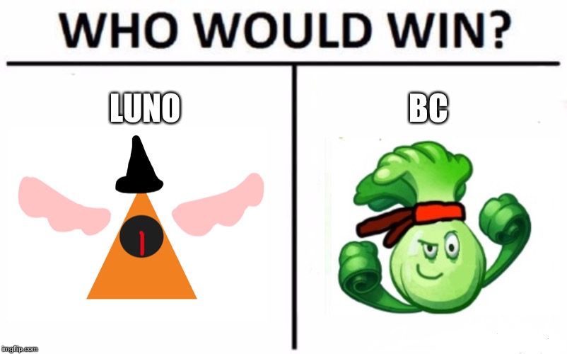 Who Would Win? | LUNO; BC | image tagged in memes,who would win | made w/ Imgflip meme maker