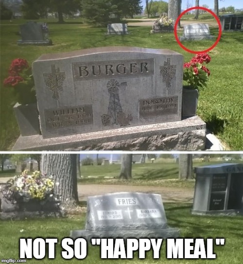 burger n fries | NOT SO "HAPPY MEAL" | image tagged in burger,fries,happy meal | made w/ Imgflip meme maker
