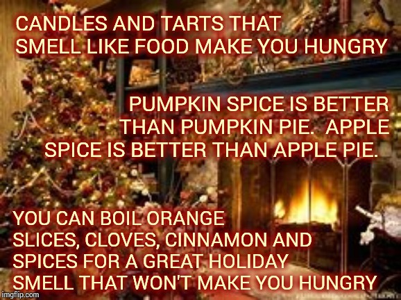 You Gain Ten Extra Pounds - Holiday Candles | CANDLES AND TARTS THAT SMELL LIKE FOOD MAKE YOU HUNGRY; PUMPKIN SPICE IS BETTER THAN PUMPKIN PIE.  APPLE SPICE IS BETTER THAN APPLE PIE. YOU CAN BOIL ORANGE SLICES, CLOVES, CINNAMON AND SPICES FOR A GREAT HOLIDAY SMELL THAT WON'T MAKE YOU HUNGRY | image tagged in memes,candles,home,pumpkin spice,pumpkin pie,weight gain | made w/ Imgflip meme maker