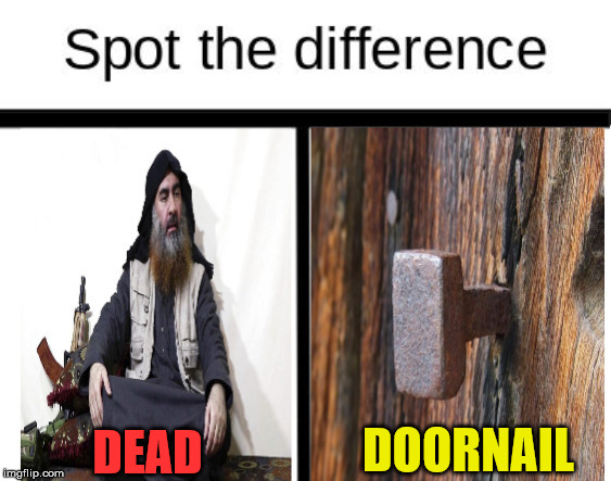 Dead as a Doornail | DOORNAIL; DEAD | image tagged in memes,nailed it,donald trump,i see dead people,spot the difference | made w/ Imgflip meme maker