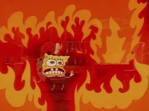 High Quality SpongeBob Fire Blank Meme Template