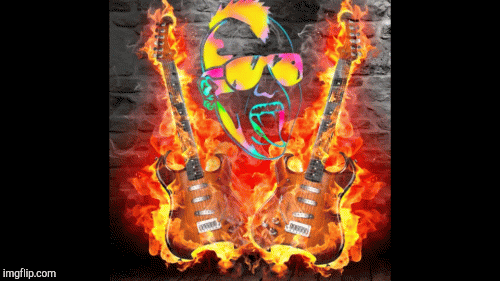 Flaming Metal! | image tagged in gifs,music | made w/ Imgflip images-to-gif maker