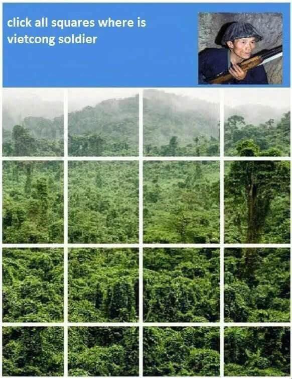 High Quality Select all squares with vietcong soldier Blank Meme Template