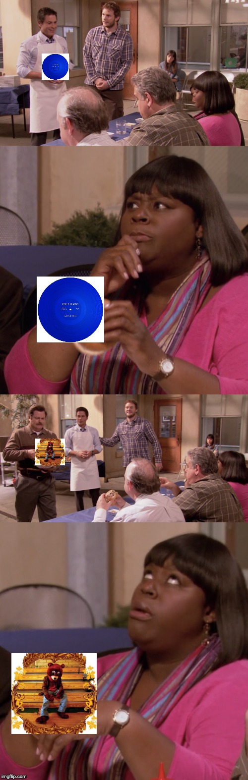 image tagged in kanye west,parks and rec | made w/ Imgflip meme maker