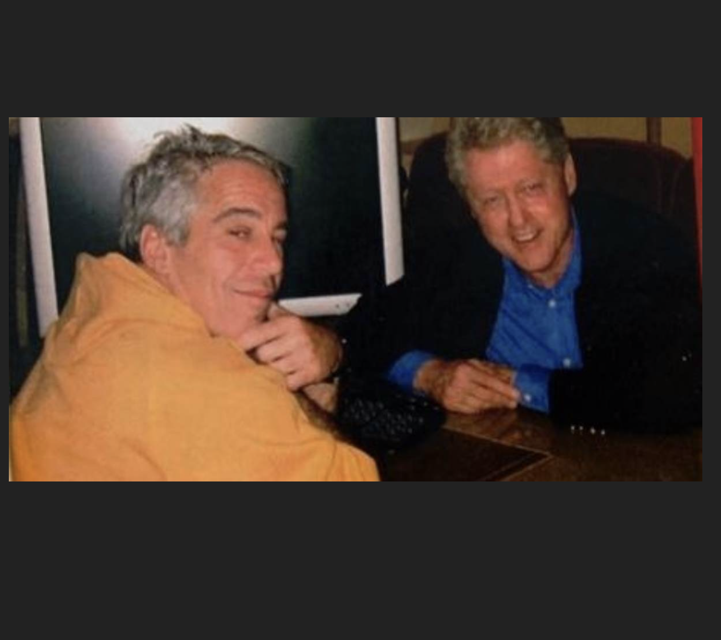 Epstein & Clinton smirk Blank Meme Template