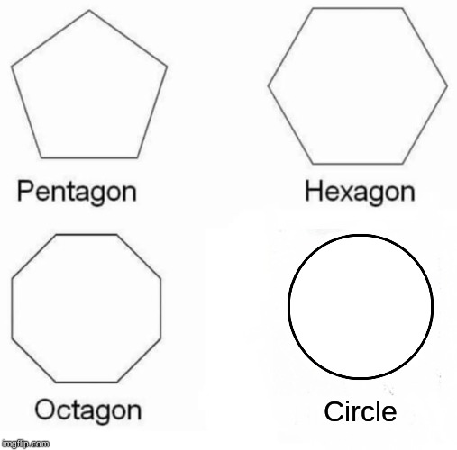 Pentagon Hexagon Octagon | Circle | image tagged in memes,pentagon hexagon octagon | made w/ Imgflip meme maker