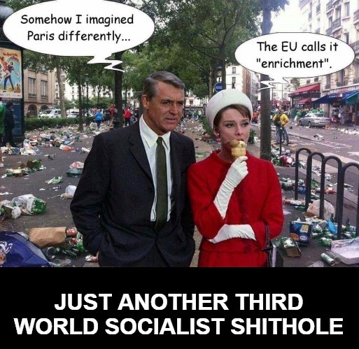Welcome to Paris: Just Another Third World Socialist Shithole | image tagged in shithole,shithole countries,shithole cities,democratic socialism,third world,just another san francisco | made w/ Imgflip meme maker
