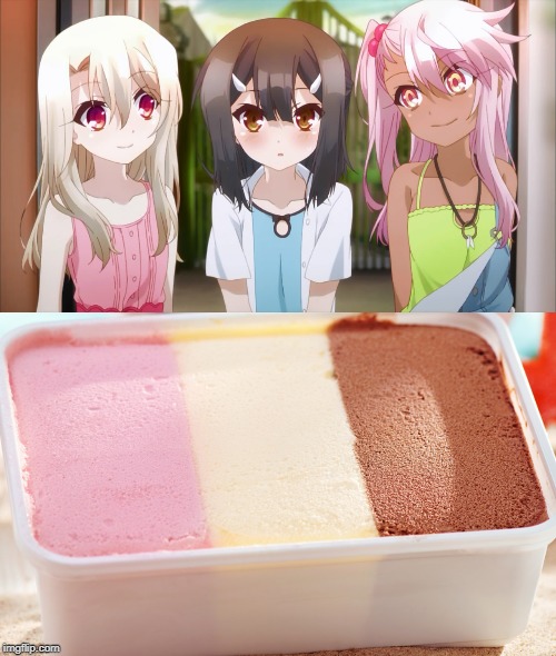 What's your favorite flavor of ice cream, onii-chan? | image tagged in anime,animeme,anime meme,fate/stay night,fate/grand order,fate/hollow ataraxia | made w/ Imgflip meme maker