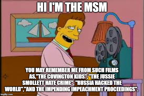 Troy | HI I'M THE MSM; YOU MAY REMEMBER ME FROM SUCH FILMS AS,"THE COVINGTON KIDS", "THE JUSSIE SMOLLETT HATE CRIME", "RUSSIA HACKED THE WORLD","AND THE IMPENDING IMPEACHMENT PROCEEDINGS". | image tagged in troy | made w/ Imgflip meme maker
