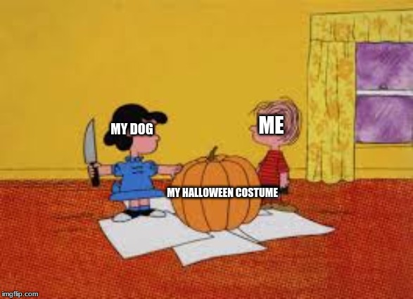Halloween | ME; MY DOG; MY HALLOWEEN COSTUME | made w/ Imgflip meme maker