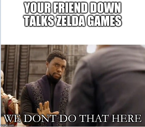 We don't do that here | YOUR FRIEND DOWN TALKS ZELDA GAMES; WE DONT DO THAT HERE | image tagged in we don't do that here | made w/ Imgflip meme maker
