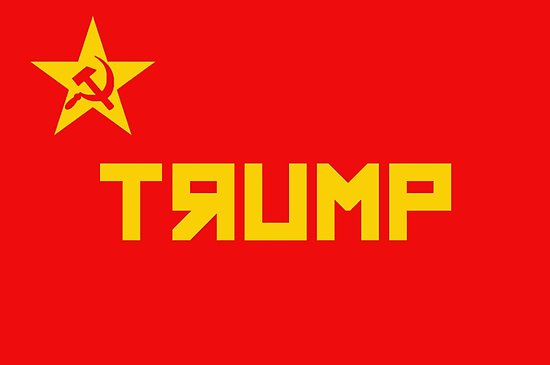 Trump Red Russian Communist Flag Blank Meme Template