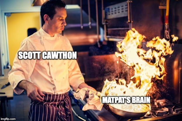 SCOTT CAWTHON; MATPAT'S BRAIN | image tagged in fnaf | made w/ Imgflip meme maker