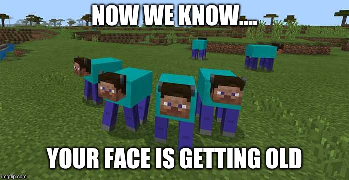 me and the boys | NOW WE KNOW.... YOUR FACE IS GETTING OLD | image tagged in me and the boys | made w/ Imgflip meme maker