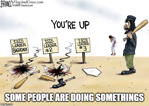 Batter Up! | SOME PEOPLE ARE DOING SOMETHINGS | image tagged in isis jihad terrorists,aoc,some people did something | made w/ Imgflip meme maker