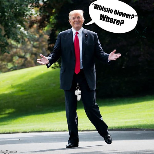 What Trump things about "The Whistle Blower" | image tagged in whistleblower,donald trump,funny,politics lol,nancy pelosi | made w/ Imgflip meme maker