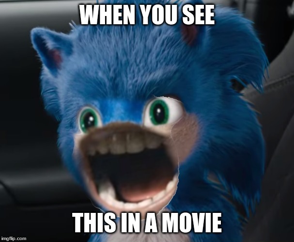 Sonic Movie | WHEN YOU SEE; THIS IN A MOVIE | image tagged in sonic movie | made w/ Imgflip meme maker