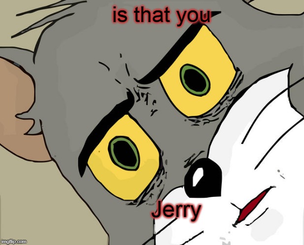 Unsettled Tom Meme | is that you; Jerry | image tagged in memes,unsettled tom | made w/ Imgflip meme maker