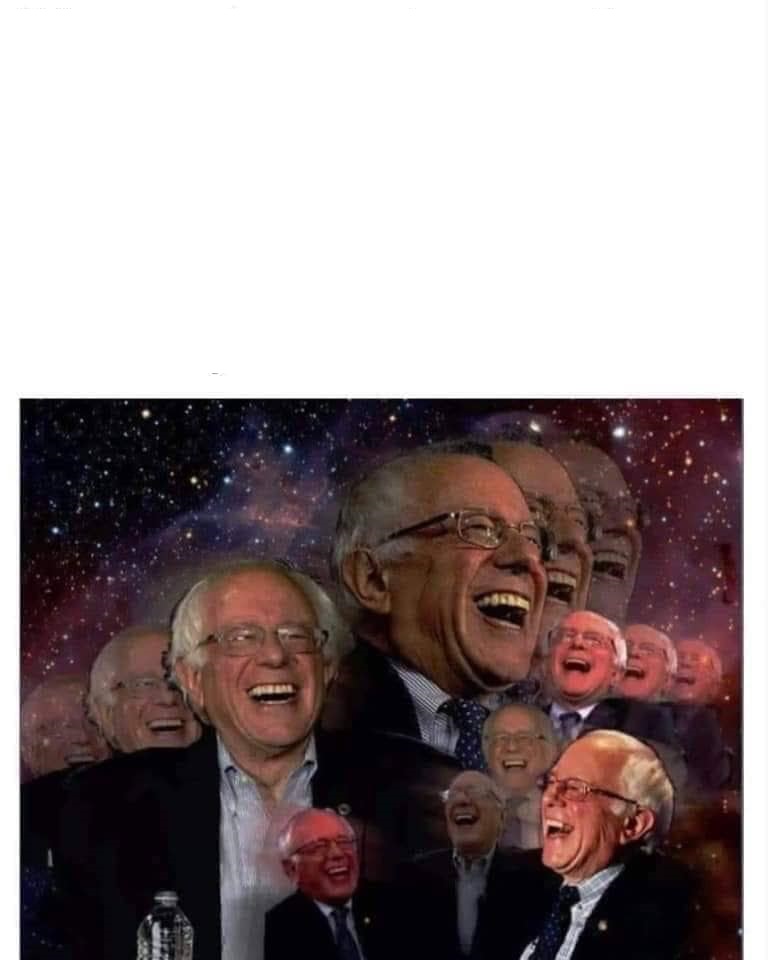 Bernie Sanders Laugh Blank Meme Template