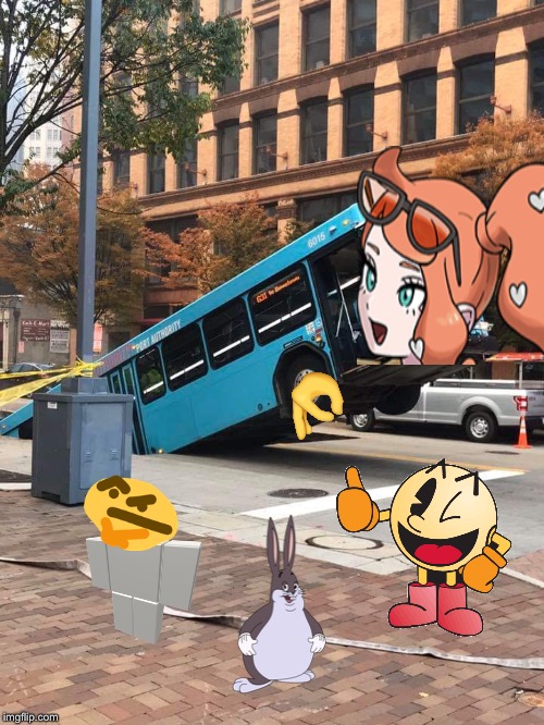 This is extremely retarted | image tagged in pittsburgh bus in pothole | made w/ Imgflip meme maker