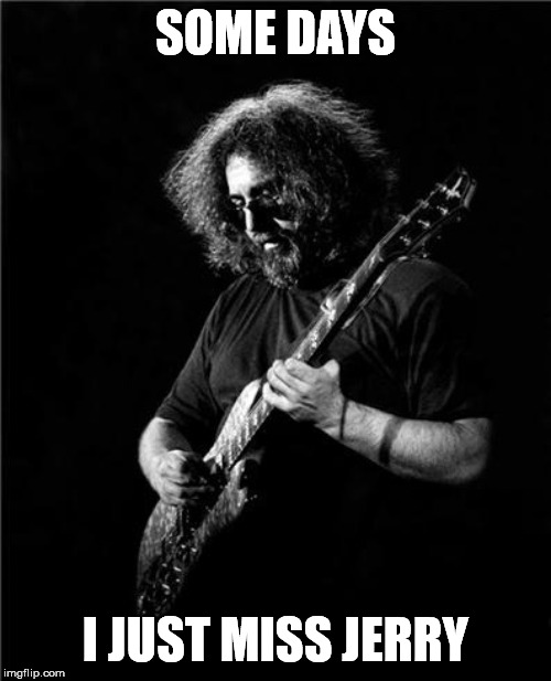 Jerry Garcia | SOME DAYS; I JUST MISS JERRY | image tagged in jerry garcia | made w/ Imgflip meme maker