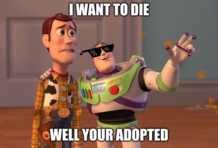 High Quality your adopted Blank Meme Template