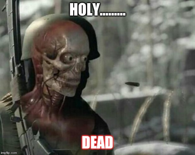 Sniper Elite Headshot | HOLY......... DEAD | image tagged in sniper elite headshot | made w/ Imgflip meme maker