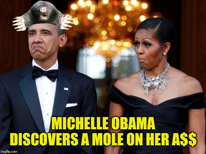 MICHELLE OBAMA DISCOVERS A MOLE ON HER A$$ | made w/ Imgflip meme maker