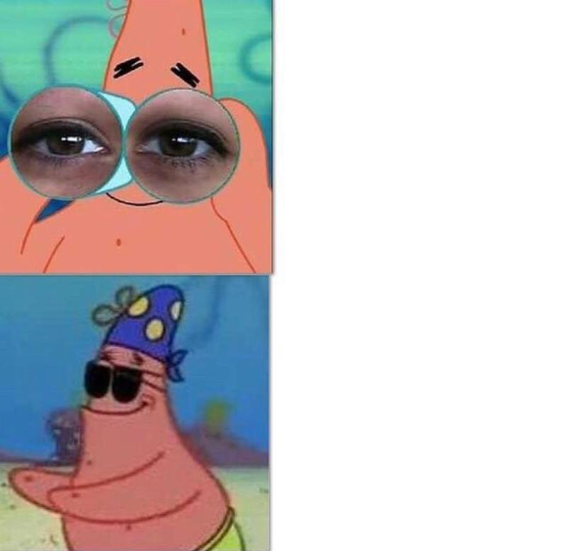 Patrick binoculars Blank Meme Template