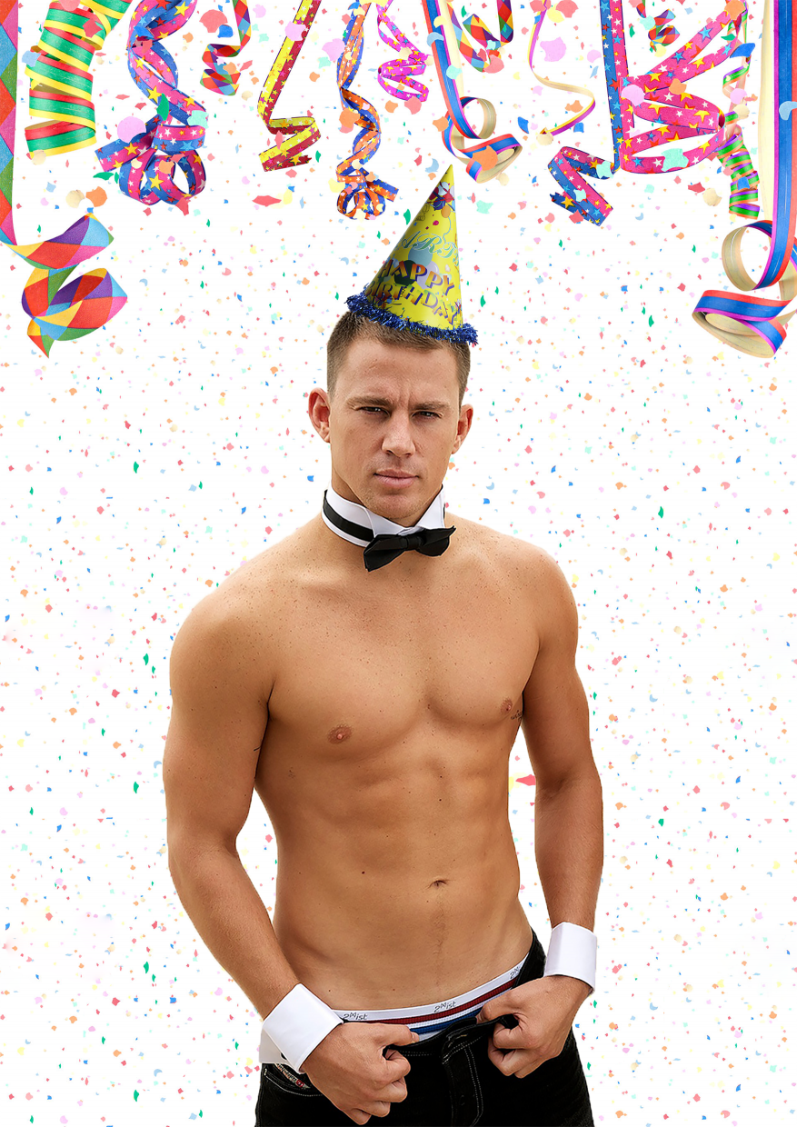 No "Channing Tatum as Magic Mike Stripper Large Birthday Poster" memes...