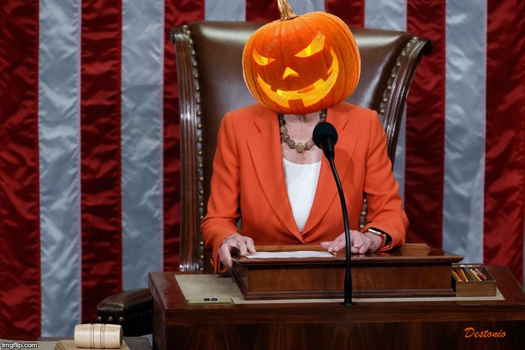 image tagged in pelosi,halloween,impeachment | made w/ Imgflip meme maker