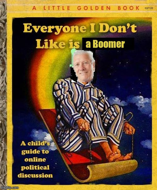 Everyone I don't like is Hitler book | a Boomer | image tagged in everyone i don't like is hitler book | made w/ Imgflip meme maker
