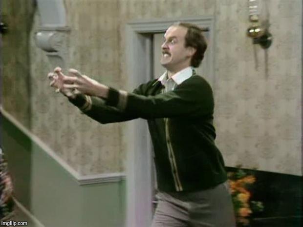 fawlty strangle | image tagged in fawlty strangle | made w/ Imgflip meme maker