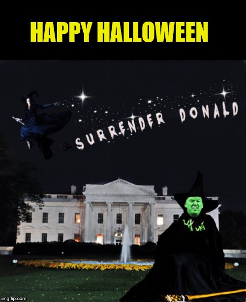 Happy Halloween | HAPPY HALLOWEEN | image tagged in donald trump,wizard of oz,witch hunt,happy halloween,impeach trump | made w/ Imgflip meme maker